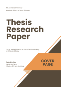 thesis research paper cover page template edit online